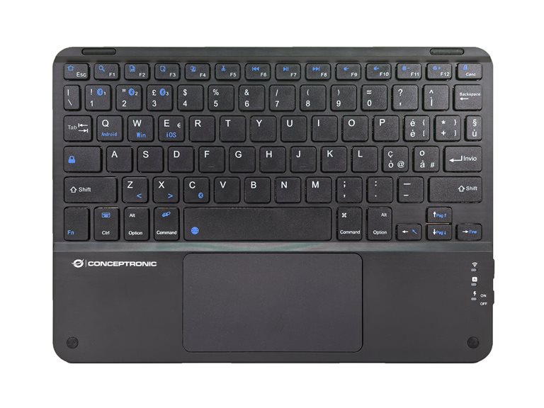 Tastiera Bluetooth Conceptronic Tobin01bit Touchpad Nera - Offerta