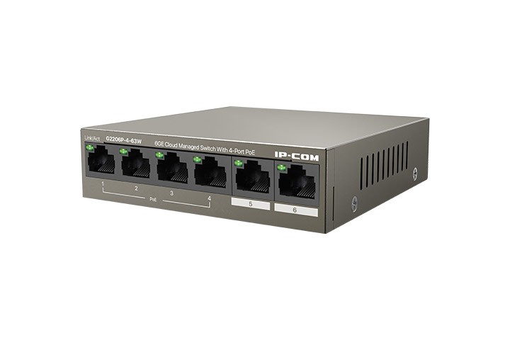 Switch IP-Com G2206P-4-63W 6 Porte PoE Professionale | Omnicenter