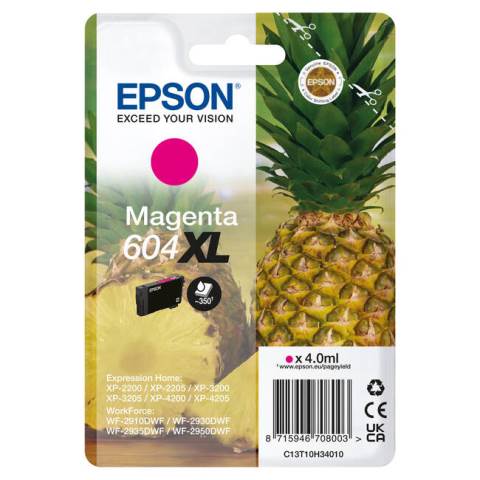 Originale Cartuccia Epson 604XL Magenta Alta Capacità