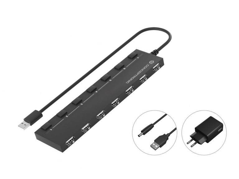 Hub USB 2.0 7 Porte Alimentato Conceptronic Affidabile