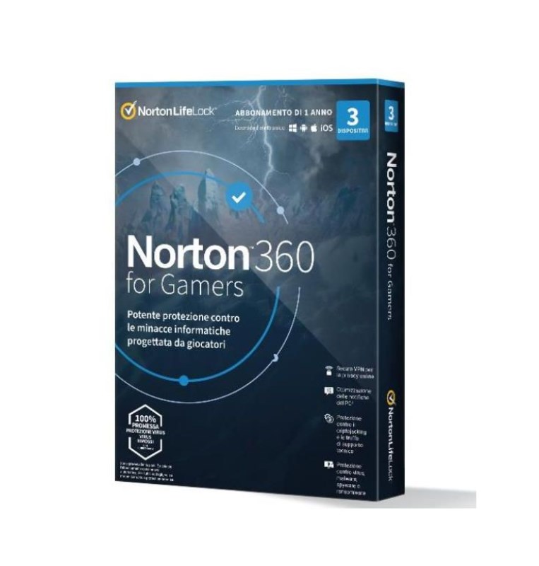Norton 360 For Gamers 3 Dispositivi 50GB | Offerta Omnicenter