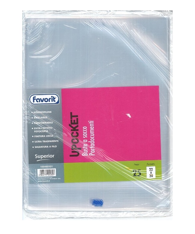 Buste a sacco Favorit 22x30 25Pz Trasparenti | Professionale
