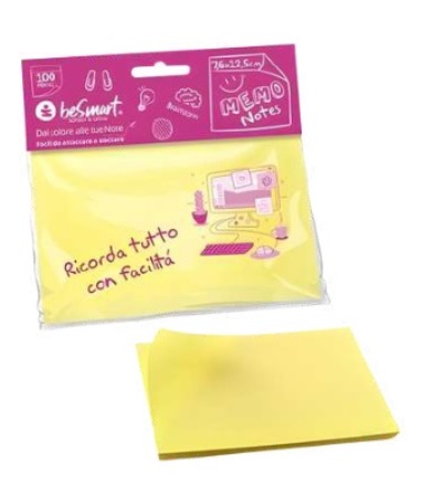 Post-It Be Smart Giallo 76x125 mm 100 Fogli | Offerta