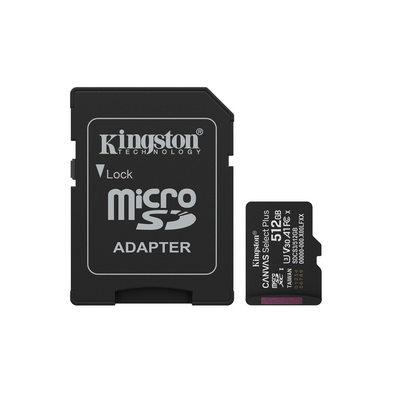 MicroSDXC 512GB Kingston Canvas Select Plus | Offerta Omnicenter