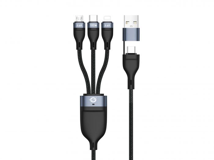 Cavo ricarica rapida USB PD 100W 3 in 1 Conceptronic | Offerta