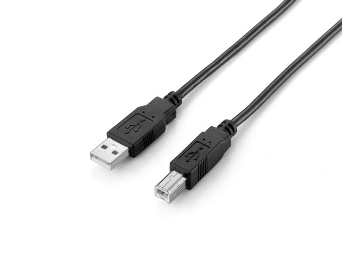 Cavo USB 2.0 Type-A a Type-B 1.8m Nero Equip | Offerta