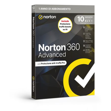 Norton 360 Advanced 10 Dispositivi 12 Mesi | Offerta Omnicenter