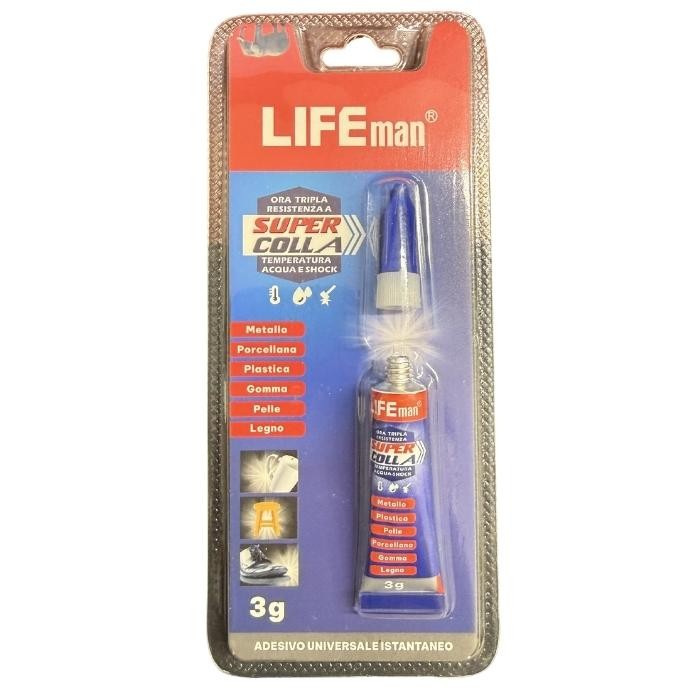 Super Colla Istantanea Lifeman 12Pz: Offerta Adesivo 3g