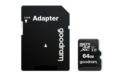 MicroSDXC 64GB Goodram Classe 10 con Adattatore | Offerta Omnicenter