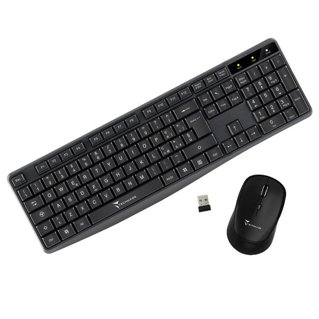 Offerta Kit Tastiera e Mouse Wireless Techmade TM-KM001 Nera