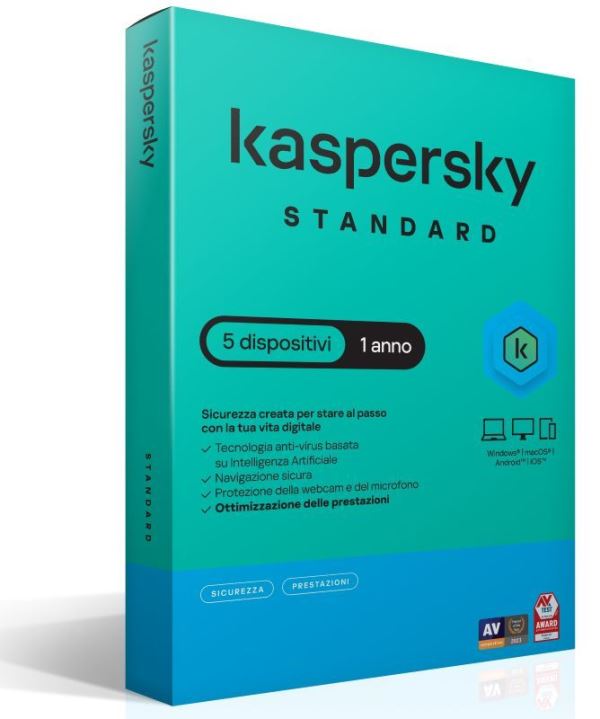 Kaspersky Standard Antivirus 5 Dispositivi | Offerta