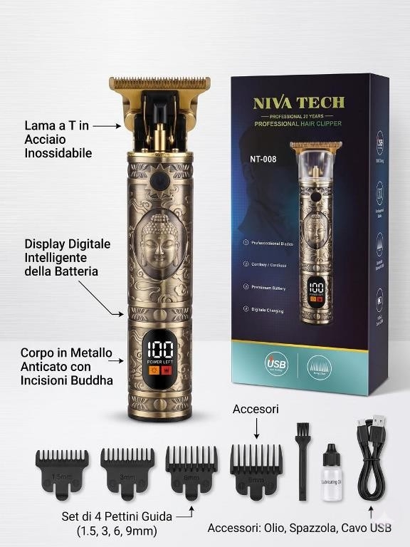 Tagliacapelli Professionale Niva Tech Vintage | Offerta Omnicenter