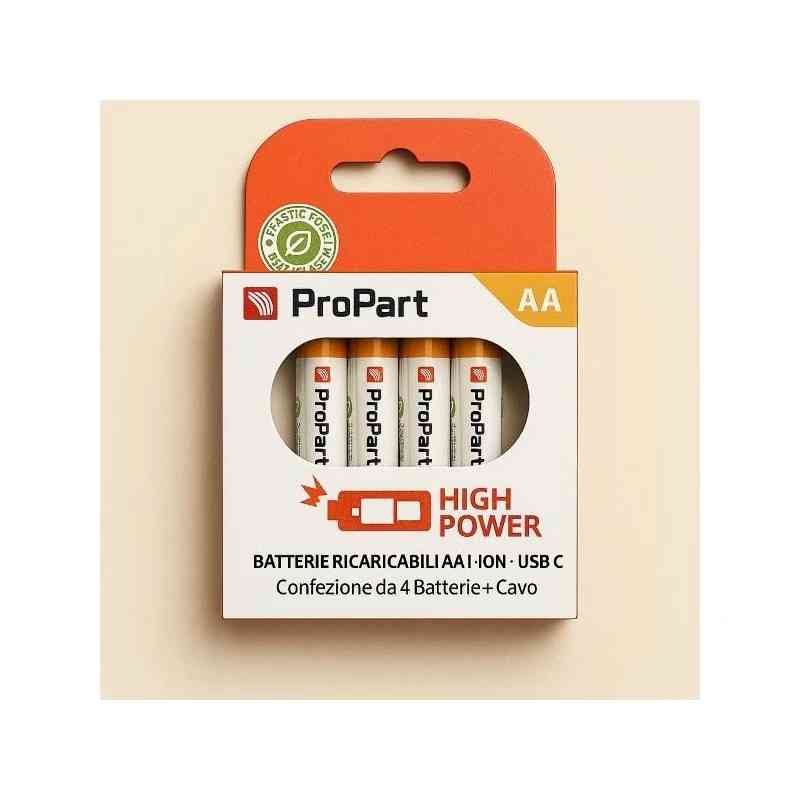 Batterie Ricaricabili AA USB-C Propart 1750mAh Offerta