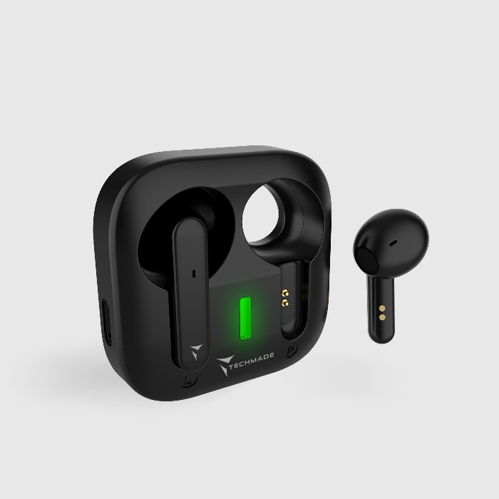 Auricolari Bluetooth Techmade Neri con Box | Offerta
