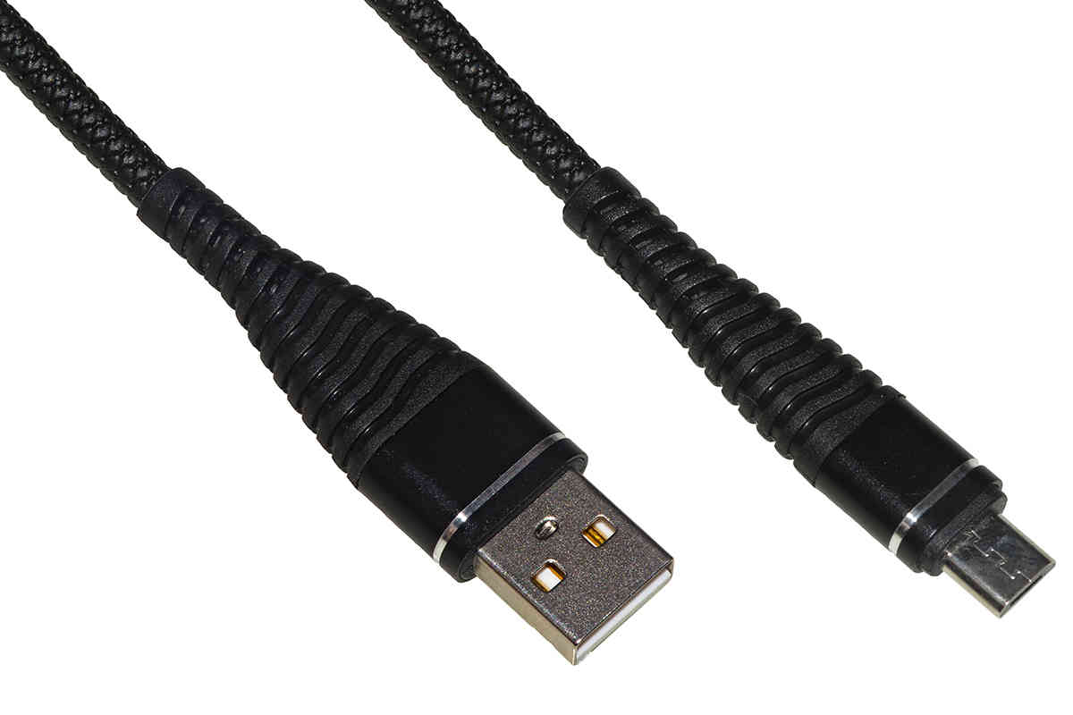Cavo Micro USB Link Intrecciato 1m Nero | Affidabile