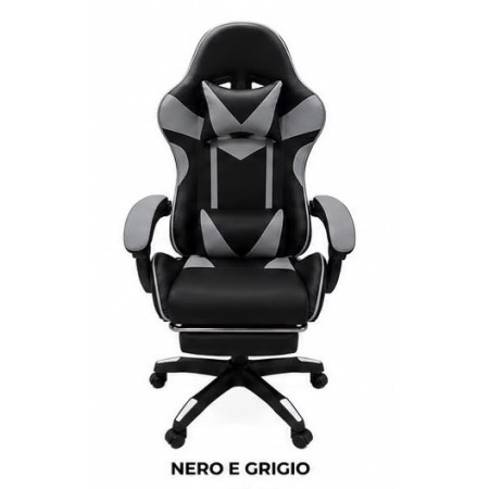 Sedia Gaming Wse8156 Grigio Nero | Offerta Omnicenter