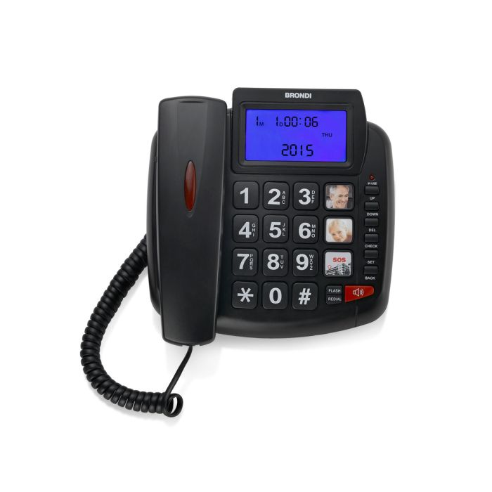 Telefono Fisso Brondi Bravo 90 LCD Nero | Offerta Omnicenter