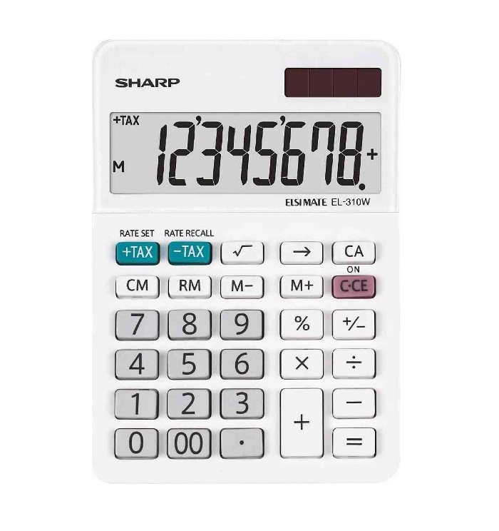 Calcolatrice Sharp EL-310WB Bianca Display 8 Cifre | Offerta