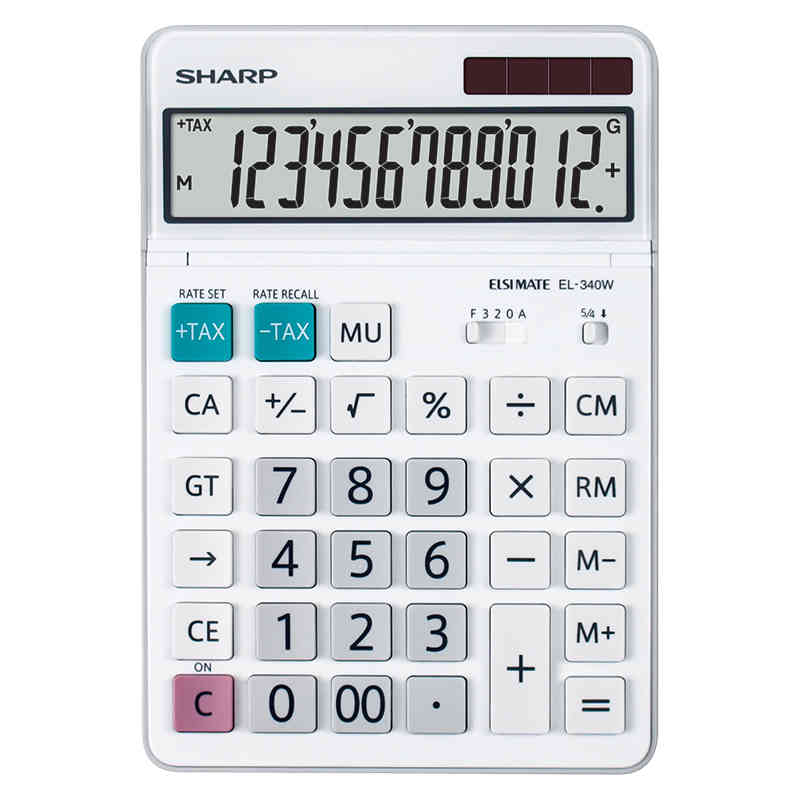 Calcolatrice Sharp EL-340W Bianca: Offerta da Tavolo 12 Cifre